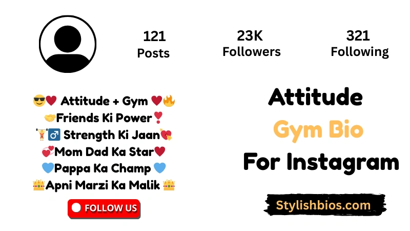Attitude Gym Bio For Instagram