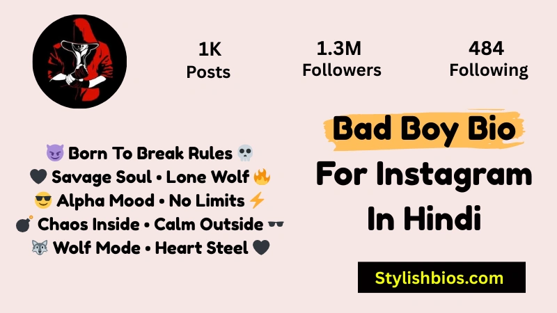 Bad Boy Bio For Instagram In Hindi