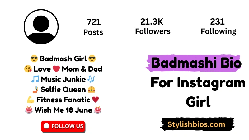 Badmashi Bio For Instagram Girl