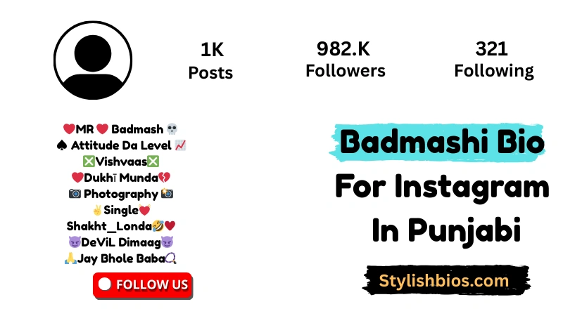 Badmashi Bio For Instagram In Punjabi
