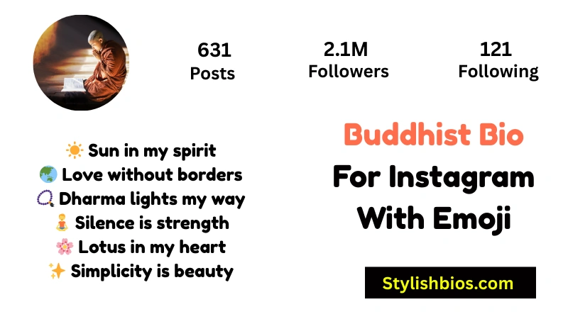 Buddhist Bio For Instagram With Emoji