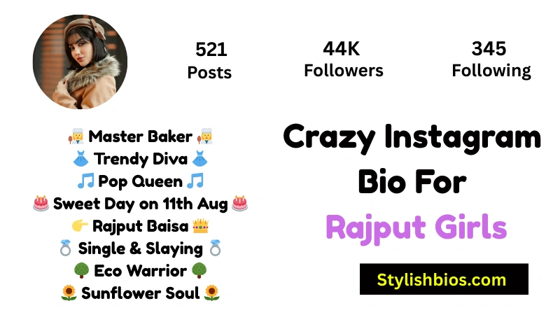 Crazy Instagram Bio For Rajput Girls