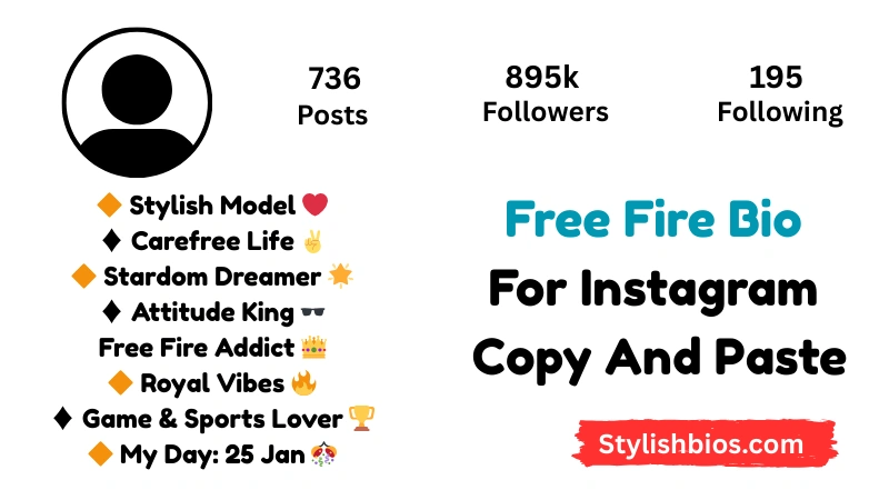 Free Fire Bio For Instagram Copy And Paste