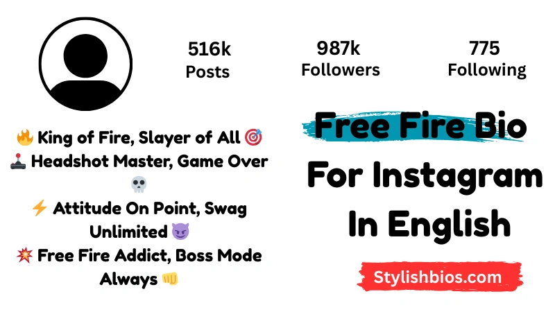 Free Fire Bio For Instagram In English