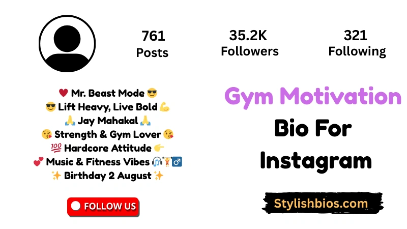 Gym Motivation Bio For Instagram