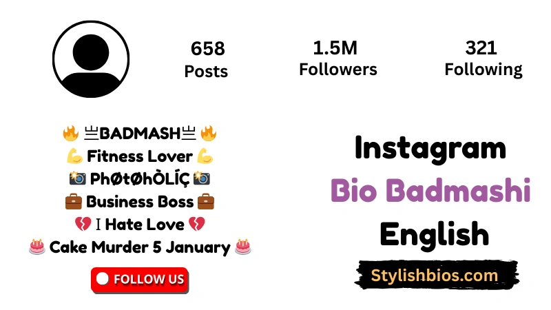 Instagram Bio Badmashi English