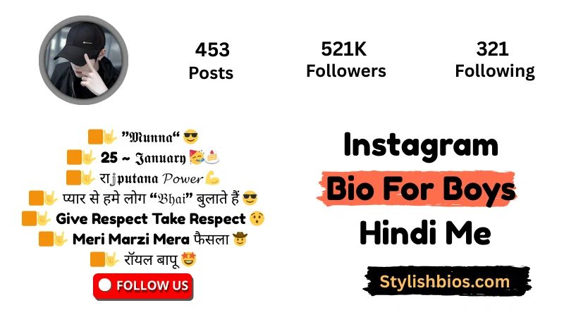Instagram Bio For Boys Hindi Me