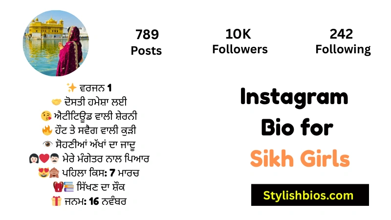 Instagram Bio for Sikh Girls