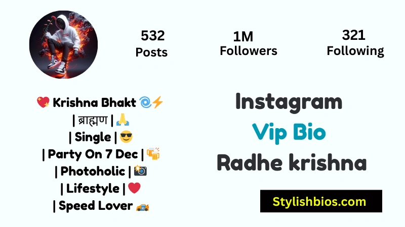 Instagram Vip Bio Radhe krishna