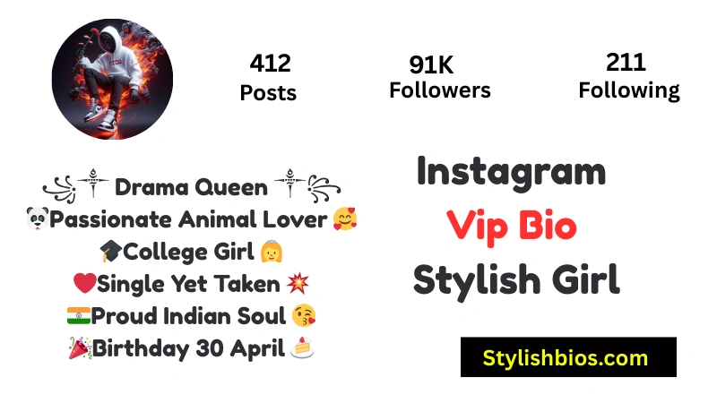 Instagram Vip Bio Stylish Girl