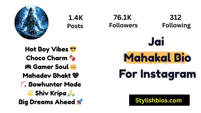 Jai Mahakal Bio For Instagram