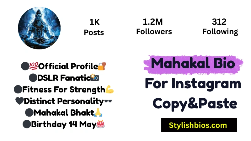 Mahakal Bio For Instagram Copy and Paste