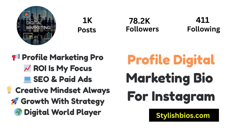 Profile Digital Marketing Bio For Instagram
