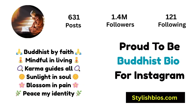 Proud To Be Buddhist Bio For Instagram
