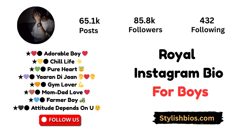 Royal Instagram Bio For Boys