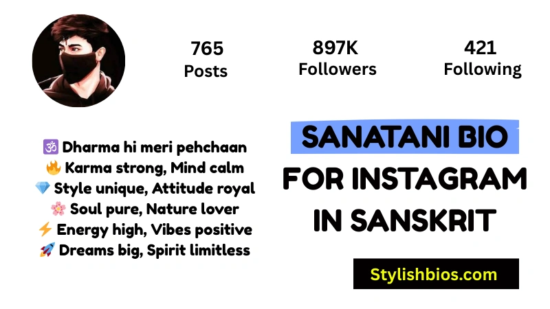 Sanatani Bio For Instagram In Sanskrit