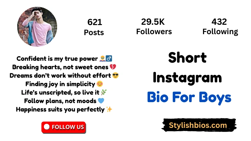 Short Instagram Bio For Boys