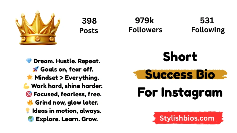 Short Success Bio For Instagram