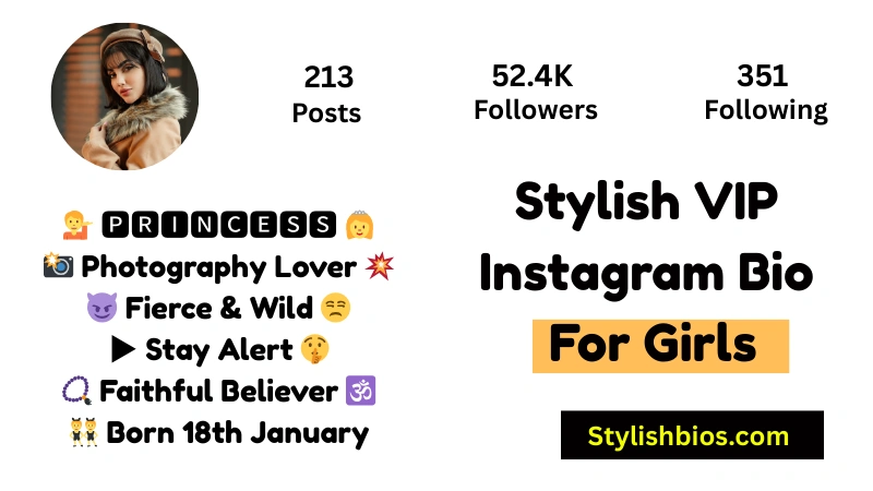 Stylish VIP Instagram Bio For Girls