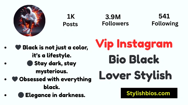 Vip Instagram Bio Black Lover Stylish
