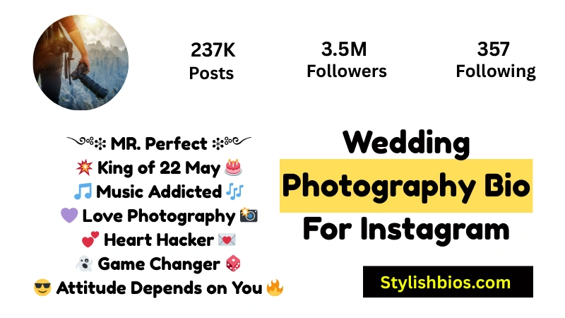 Wedding Photography Bio For Instagram