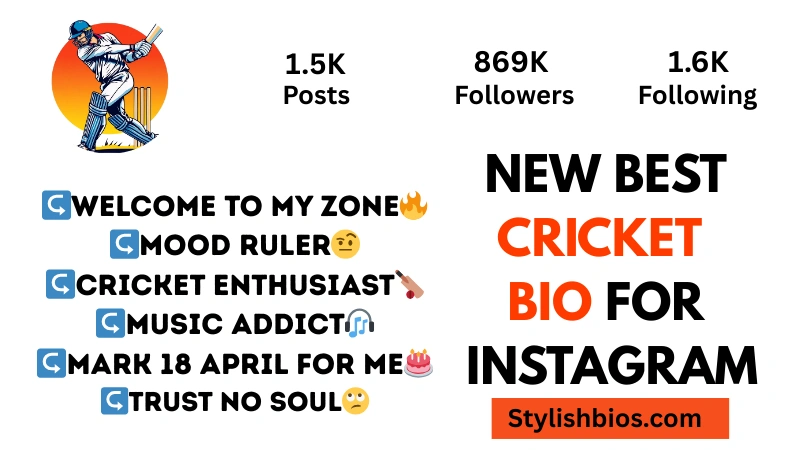 new cricket bio for instagram