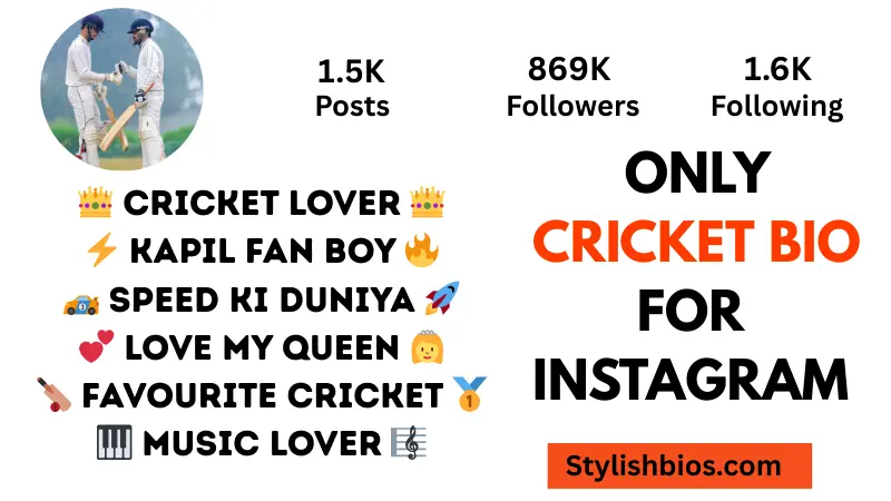 only cricket bio for instagram