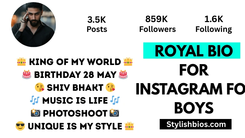royal bio for Instagram for boys