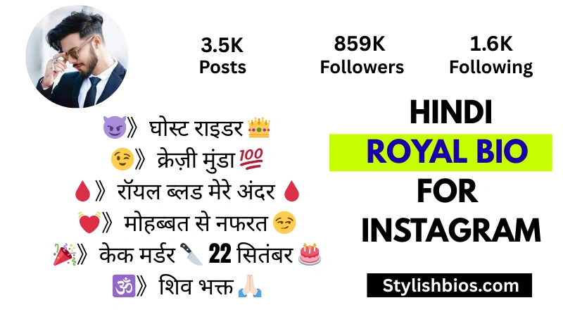 royal bio for Instagram in hindi