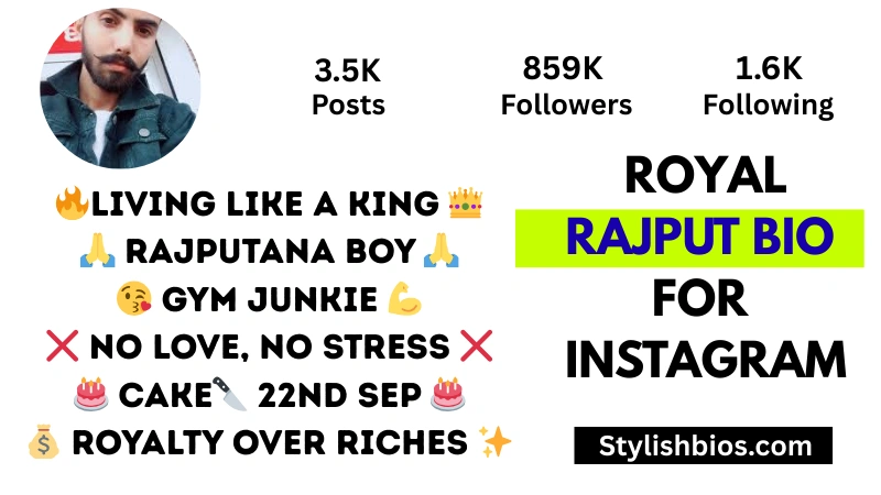 royal rajput bio for Instagram