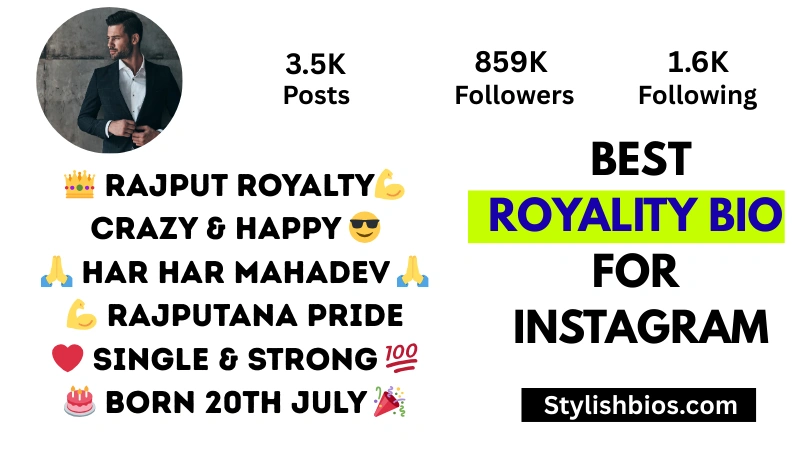 royality bio for Instagram