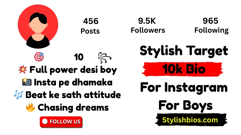 target 10k bio for instagram for boys stylish font