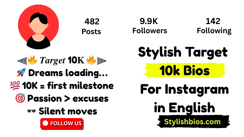 target 10k bio for instagram in english