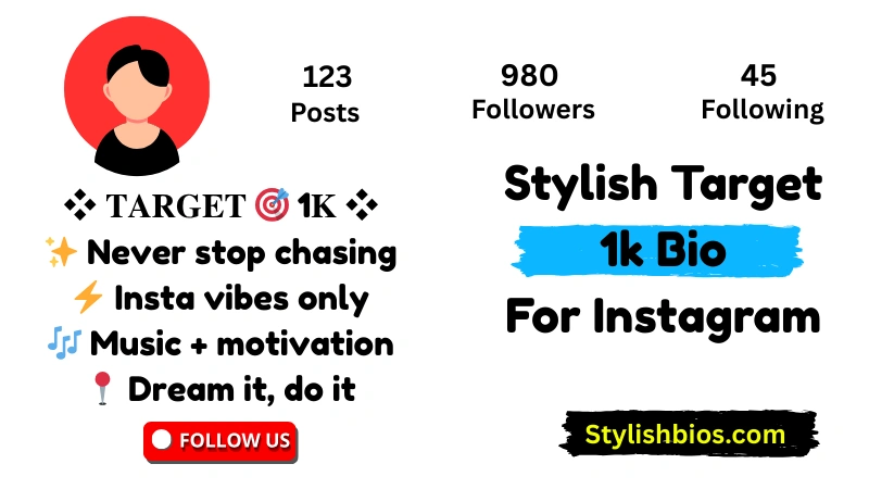 target 1k bio for instagram