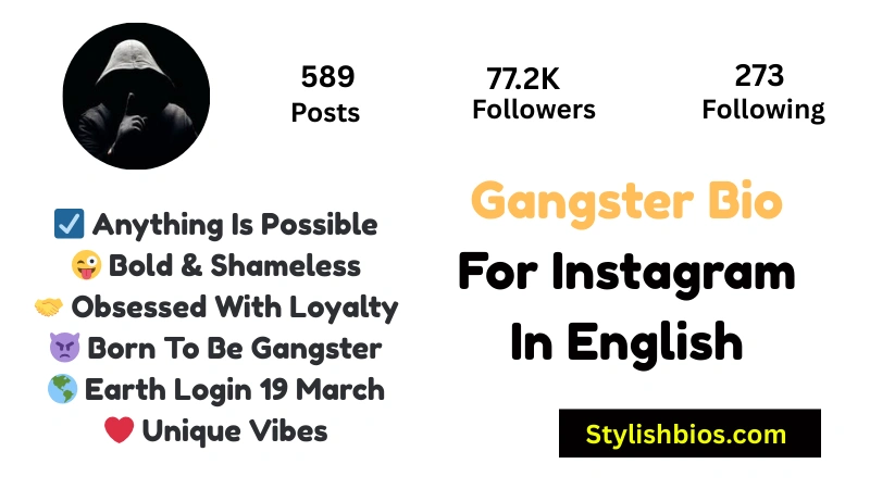 Gangster Bio For Instagram In English