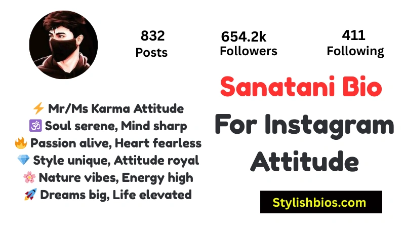 Sanatani Bio For Instagram Attitude