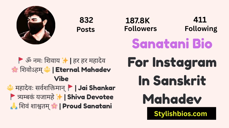 Sanatani Bio For Instagram In Sanskrit Mahadev