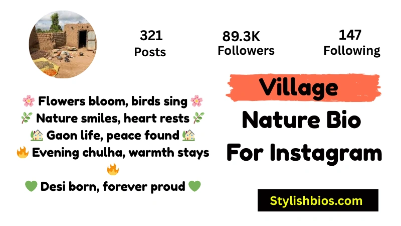 Village Nature Bio For Instagram
