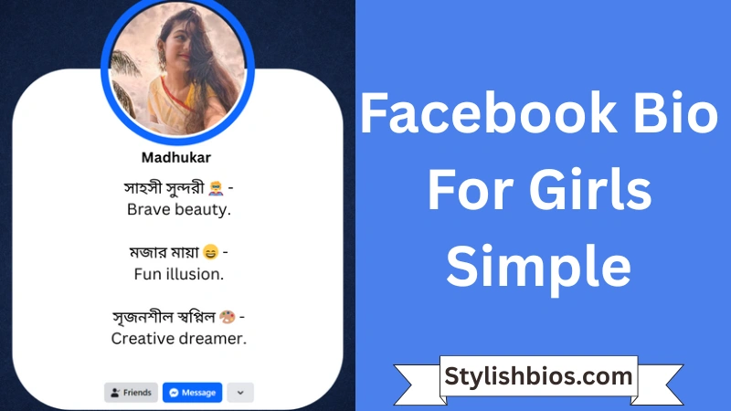 Facebook Bio For Girls Simple