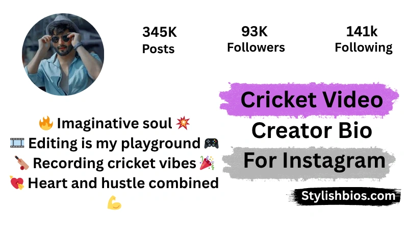 Cricket Video Creator Bio For Instagram