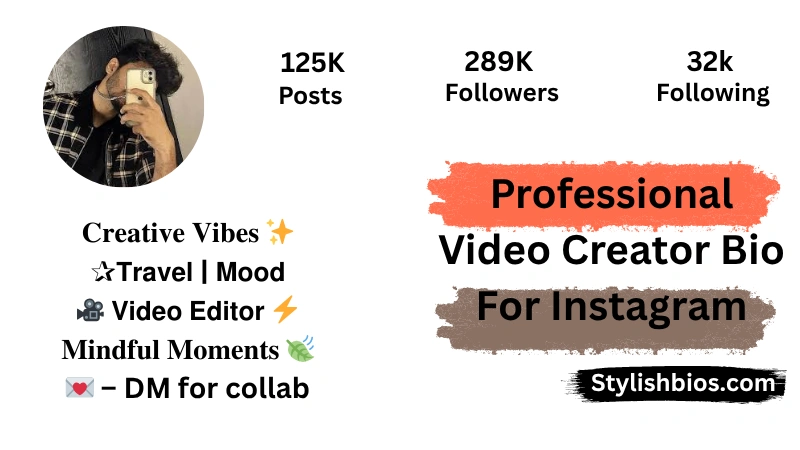 Professional Video Creator Bio For Instagram