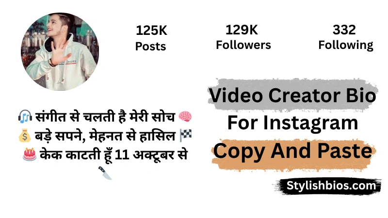 Video Creator Bio For Instagram Copy And Paste
