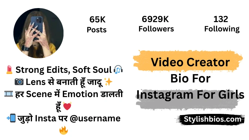 Video Creator Bio For Instagram For Girls