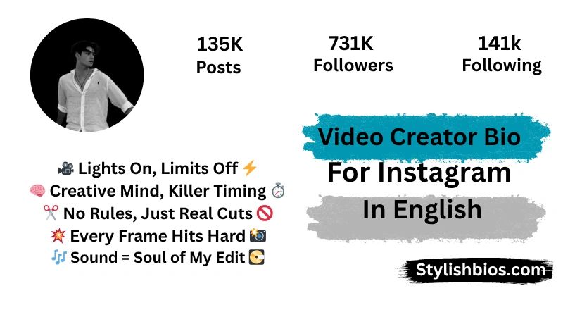 Video Creator Bio For Instagram In English