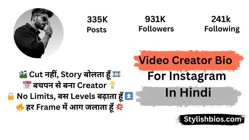 Video Creator Bio For Instagram In Hindi