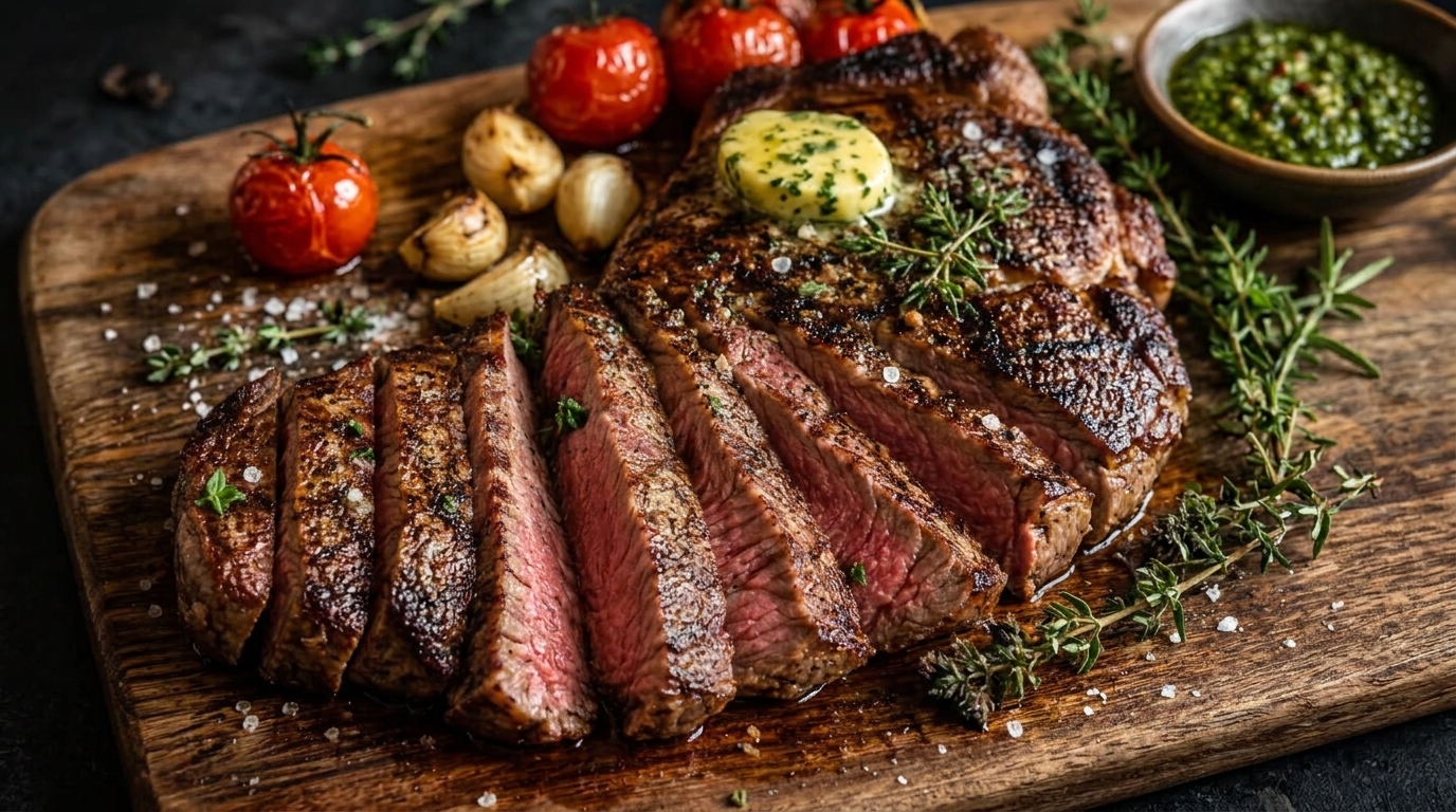 Juicy Steak Dinner Recipe – Perfect Medium-Rare Beef Every Time