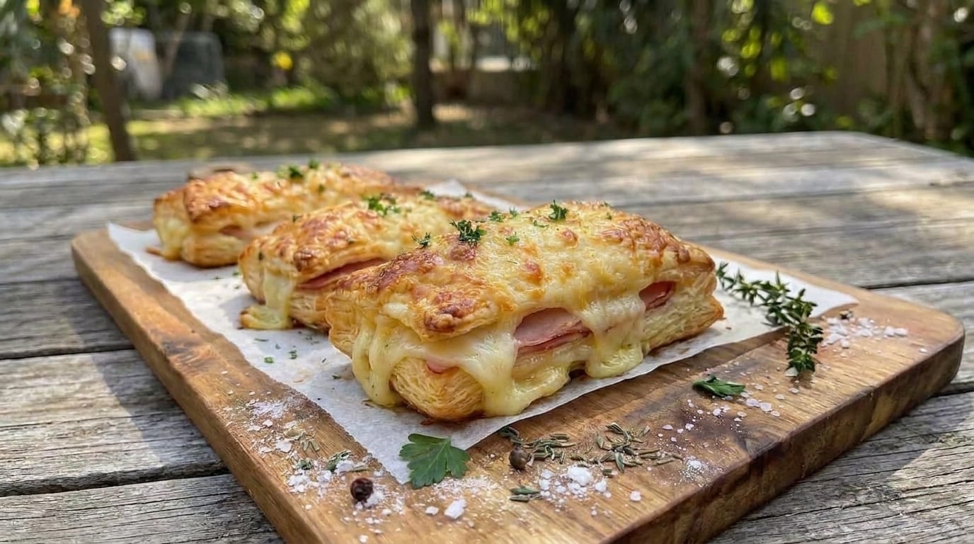 Easy Ham Cheese Puff Pastry Recipe – Flaky, Cheesy, and Perfectly Golden