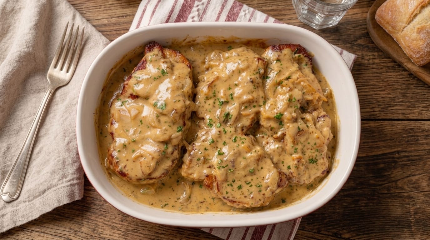 Pork Chops with Creamy Onion Sauce