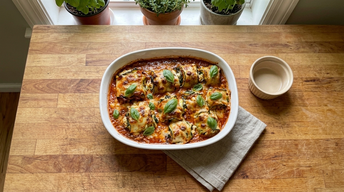 Cheesy Zucchini Lasagna Roll-Ups