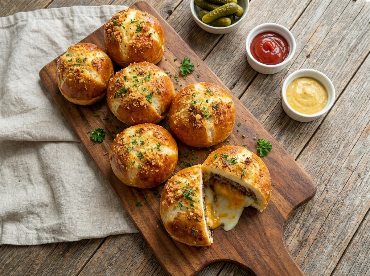 Easy Cheesy Stuffed Meatball Sliders Recipe – Juicy, Saucy, and Loaded with Melted Cheese